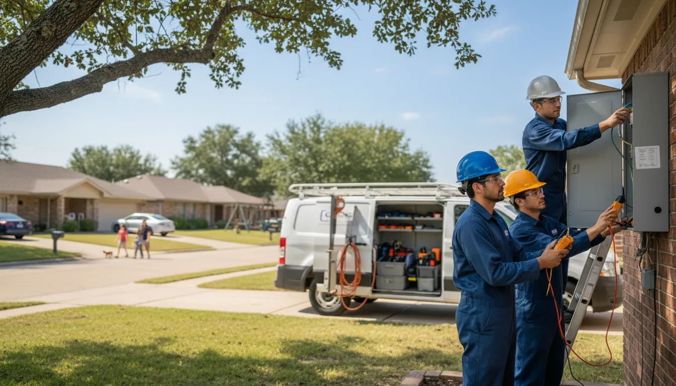 Certified electrician providing emergency electrical services in Marietta, TX